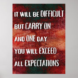 U zult de verwachtingen overtreffen - Motivatie Poster