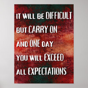 U zult de verwachtingen overtreffen - Motivatie Poster