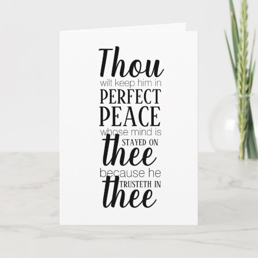U zult hem in perfecte vrede houden - voor u bidde kaart (Voorkant)