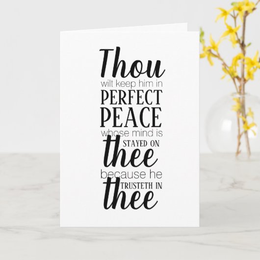 U zult hem in perfecte vrede houden - voor u bidde kaart (Gele Bloem)