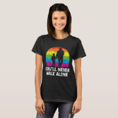 U zult Loop nooit alleen Autisme Bewustheid T-shirt (Voorkant volledig)