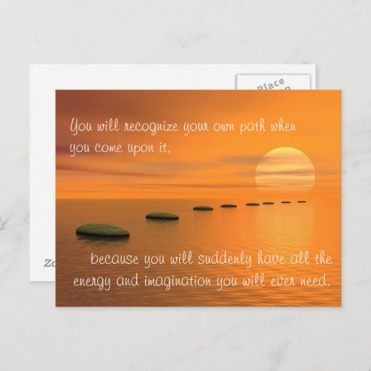 U zult uw eigen weg herkennen wanneer u... briefkaart (Voorkant / Achterkant)