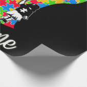 U zult vader Daughter Autism Loop nooits alleen Cadeaupapier (Hoek)