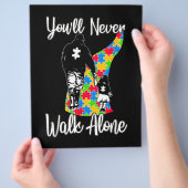 U zult vader Daughter Autism Loop nooits alleen Flyer (Hand)