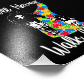 U zult vader Daughter Autism Loop nooits alleen Foto Afdruk (Hoek)