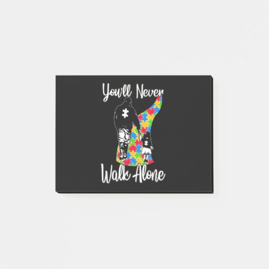 U zult vader Daughter Autism Loop nooits alleen Post-it® Notes (Voorkant)