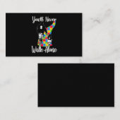 U zult vader Daughter Autism Loop nooits alleen Visitekaartje (Voorkant / Achterkant)