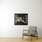 U zult vader Daughter Autism Loop nooits alleen Wandkleed (In Situ (horizontaal))