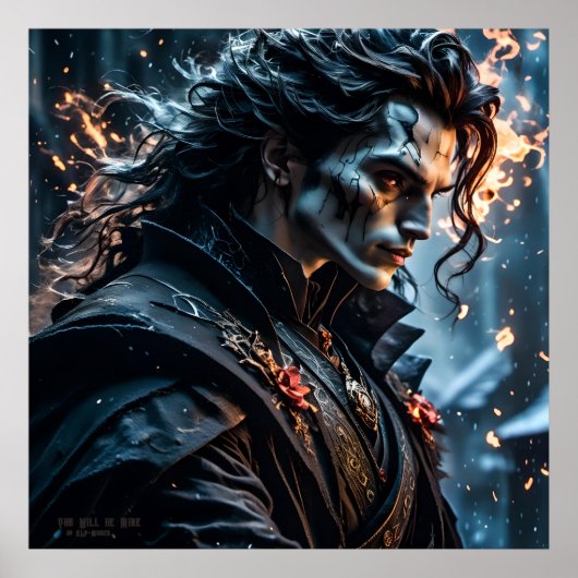 U zult van mij zijn - AI Fantasy digitale kunst pr Poster (Voorkant)