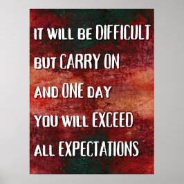 U zult verwachtingen overtreffen poster