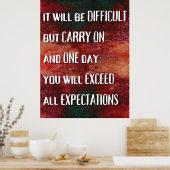 U zult verwachtingen overtreffen poster (Keuken)