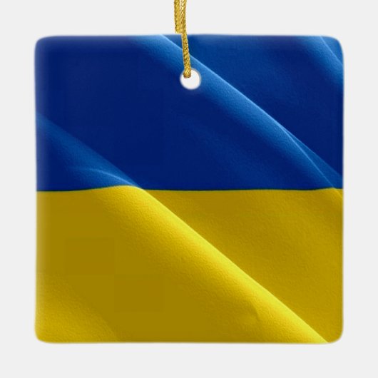 UA002 OEKRAÏNE, WAAR VLAG Oekraïnes zwaait, Keramisch Ornament (Voorkant)