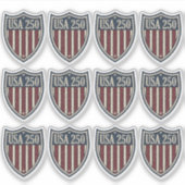 UA 250 Amerikaans Schild Motief ID1301 Sticker (Voorkant)