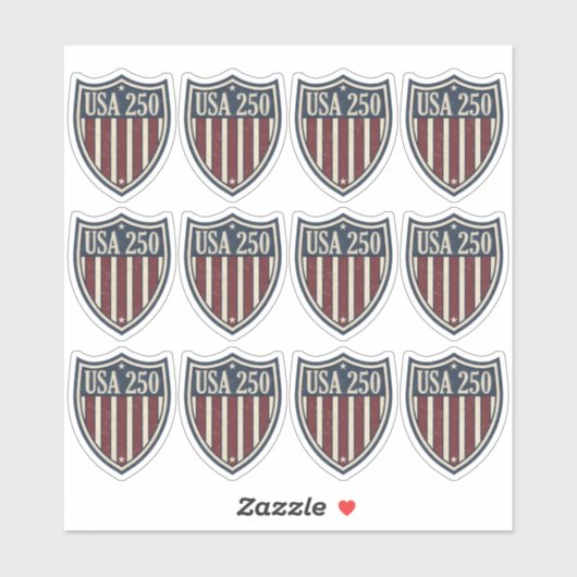 UA 250 Amerikaans Schild Motief ID1301 Sticker (Vel)