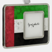 UA Emirates Verzilverd Omlijst Ornament (Rechts)
