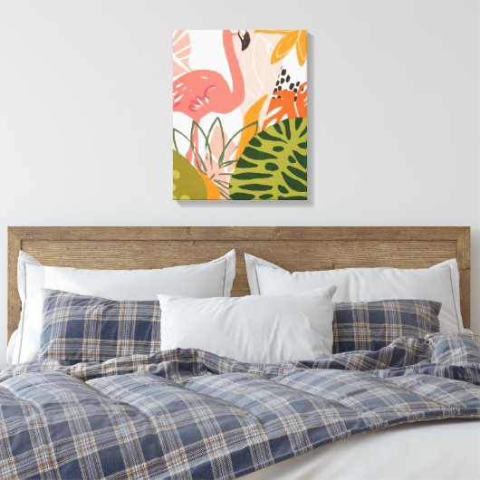 UA Oerwoud Flamingo II Canvas Afdruk (Insitu (Slaapkamer))