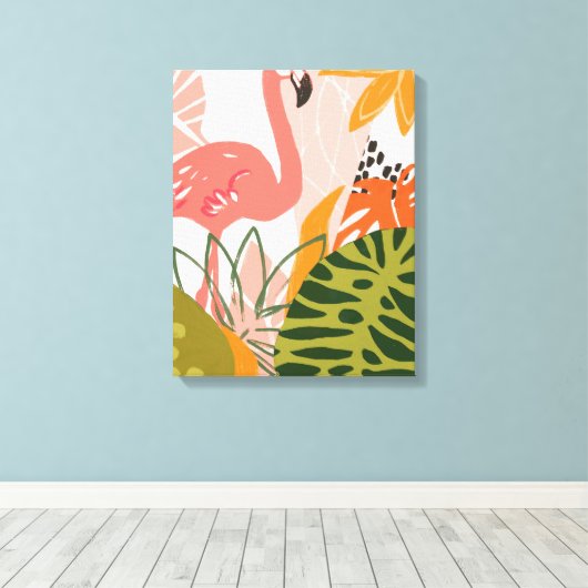 UA Oerwoud Flamingo II Canvas Afdruk (Insitu (Houten vloer))