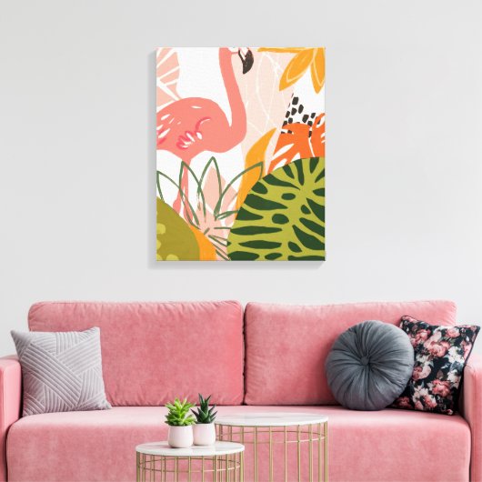 UA Oerwoud Flamingo II Canvas Afdruk (Insitu (Woonkamer))