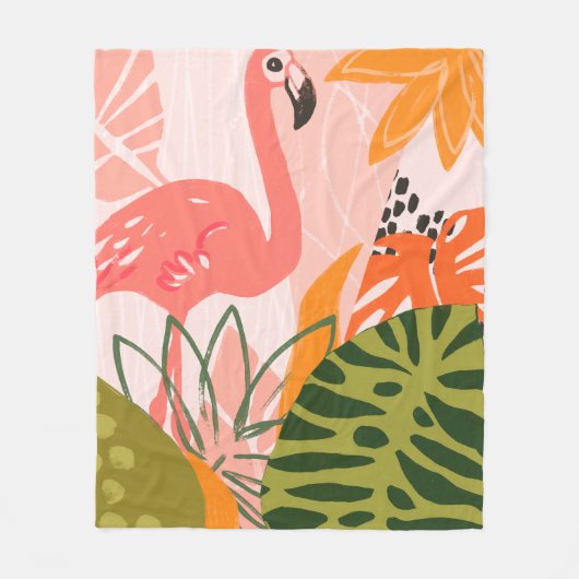 UA Oerwoud Flamingo II Fleece Deken (Voorkant)
