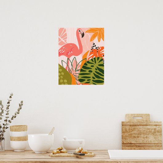 UA Oerwoud Flamingo II Poster (Keuken)