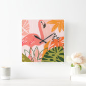 UA Oerwoud Flamingo II Vierkante Klok (Huis)