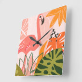 UA Oerwoud Flamingo II Vierkante Klok (Hoek)