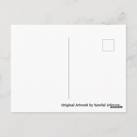 UABSTRACT AMBIDEXTEROUS TREES #66, geef G, Olie ui Briefkaart (Achterkant)