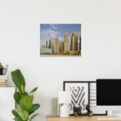 UAE, Dubai, Marina. Jumeirah Beach Residence Poster (Thuiskantoor)