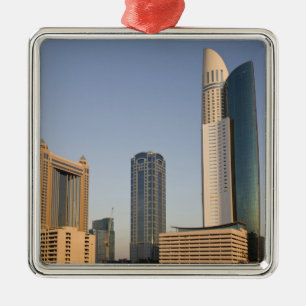 UAE, Dubai. Park Place Tower en andere Metalen Ornament