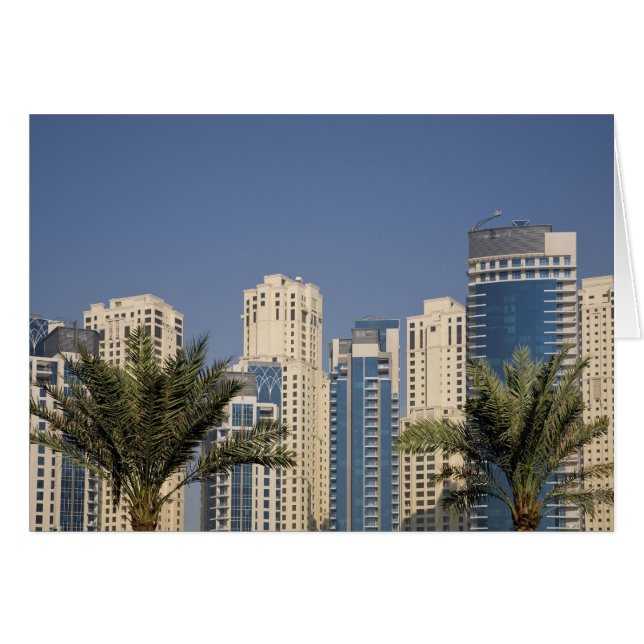UAE, Dubai. Towers van de inwoner van Jumeirah Bea (Voorkant Horizontaal)