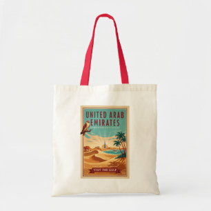 UAE Dubai valk woestijn illustratie reis kunst Tote Bag