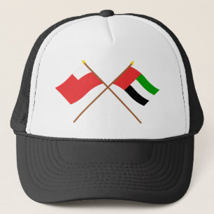 UAE en Abu Dhabi Crossed Flags Trucker Pet