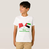 UAE- en Dubai-vlagtegels T-shirt (Voorkant volledig)