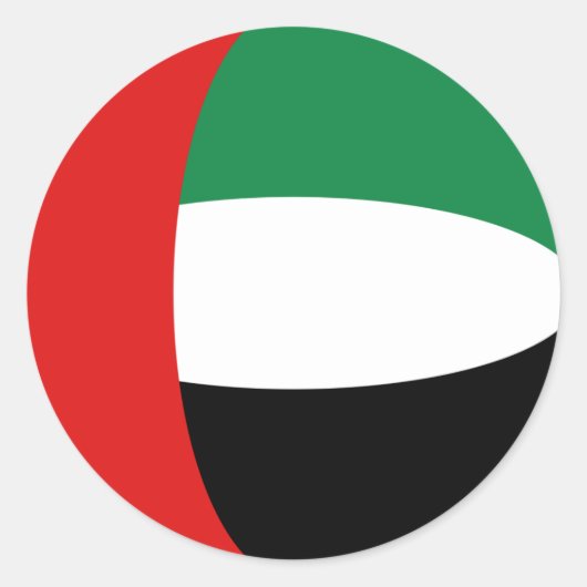 UAE Fisheye Vlag Sticker (Voorkant)