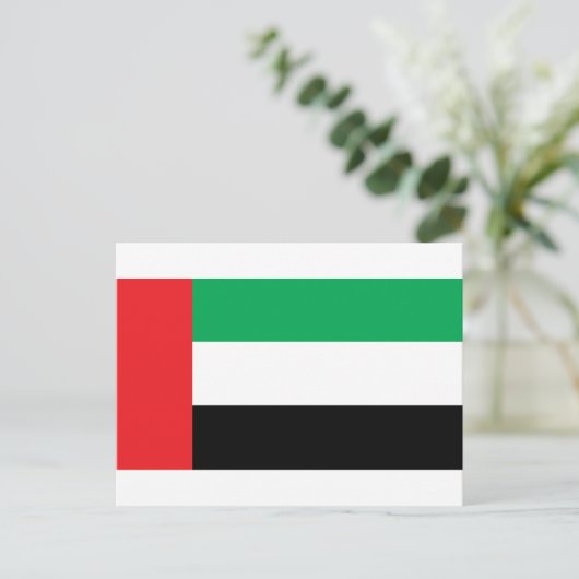 Uae Flag Briefkaart (Staand voorkant)