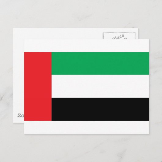 Uae Flag Briefkaart (Voorkant / Achterkant)