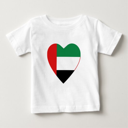 UAE Flag Hart T-shirt (Voorkant)