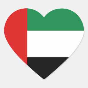 UAE Flag Heart Sticker