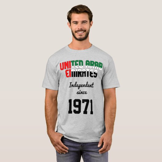 UAE Flag Independence Celebration T-shirt (Voorkant volledig)