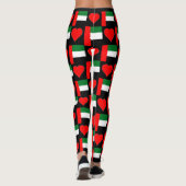 UAE Heart United Arab Emirates Flag Patriotic Leggings (Achterkant)