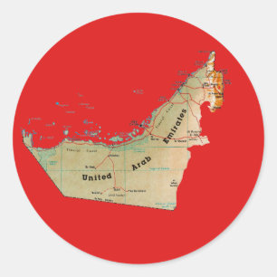 UAE kaart sticker