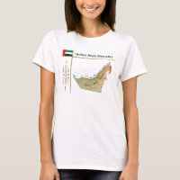 UAE kaart + vlag + titel T-shirt