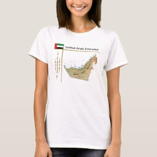 UAE kaart + vlag + titel T-shirt