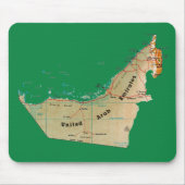 UAE Map Mousepad Muismat (Voorkant)