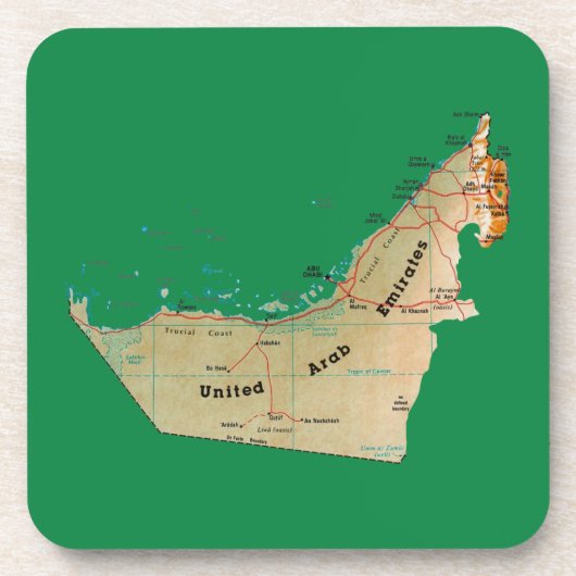 UAE Map Onderzetter (Voorkant)