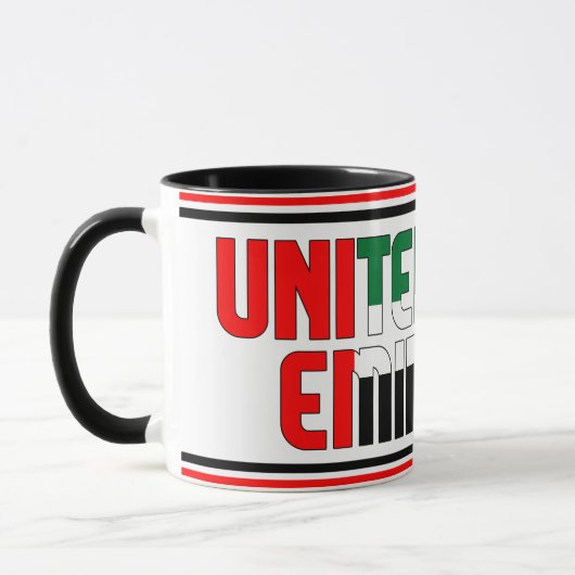 UAE National Flag Patriotic Coffee Mok (Links)