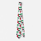 UAE United Arab Emirates Flag Colors Heart Pattern Stropdas (Voorkant)