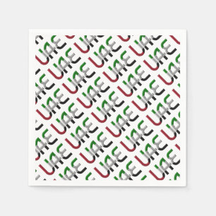 UAE United Arab Emirates Flag Colors Typografie Servet