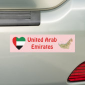 UAE-vlag — Hart + Kaart Bumpersticker (Op auto)