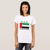UAE Vlag + Kaart + Tekst T-shirt (Voorkant volledig)